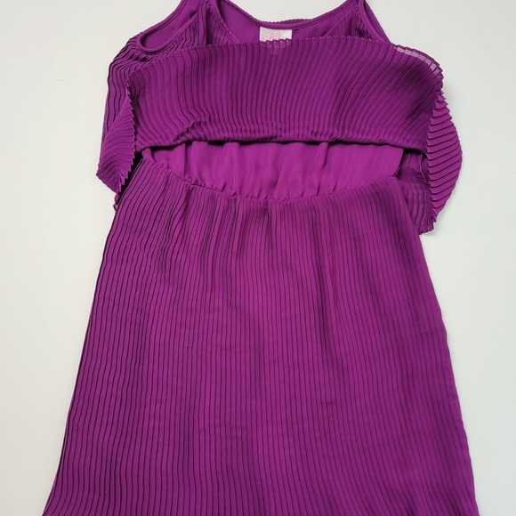 Parker Accordion Pleated A-Line Mini Dress Adjustable Spaghetti Straps Size S - Picture 5 of 13